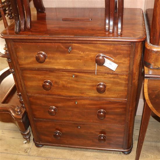 A small Victorian mahogany four drawer chest W.66cm